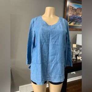 TooFan soft denim nlousr size M. blue